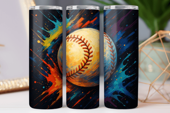 Baseball Tumbler Color Wrap: Free Graphics for Crafters