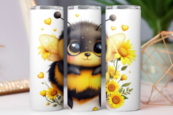 Bee Sunflower Tumbler Wrap Skinny 20oz: Freebies & Graphics
