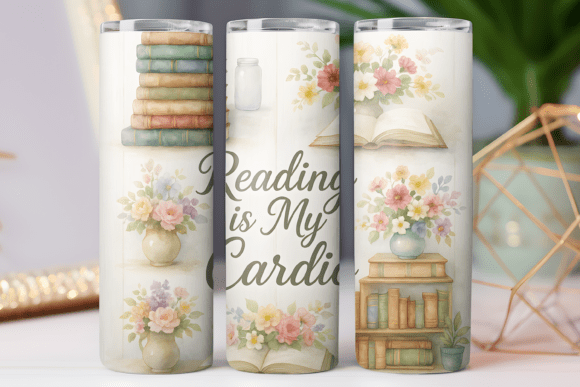 Book Lover Skinny Tumbler Wrap: Freebie Graphics Review