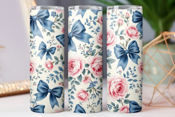 Bow Pattern Girls Bow Tumbler Wrap 20oz
