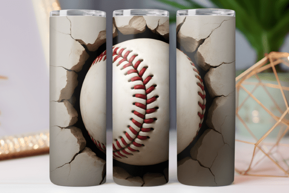 Crack Baseball Tumbler Wrap 20oz Skinny Graphics Freebies Review