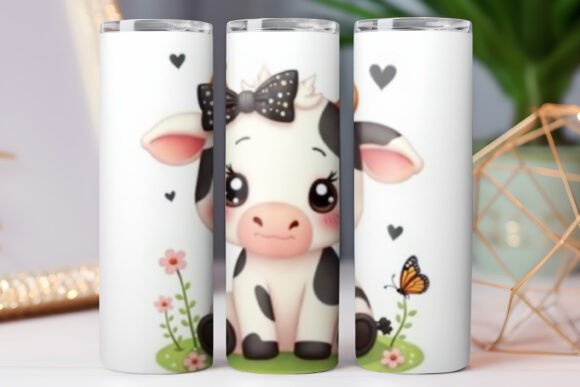 Cute Cow Highland Cow Tumbler Wrap 20oz Graphics and Freebies Review