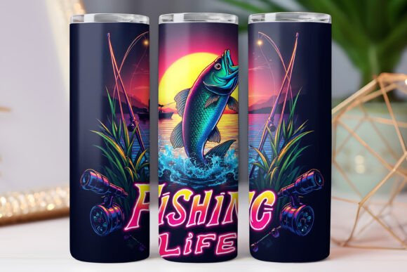 Fishing Life Tumbler Wrap 20oz Skinny: Freebie Graphics Review