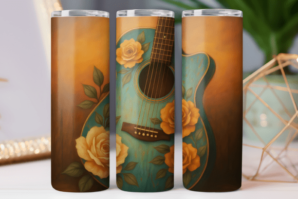 Floral Music Tumbler Wrap 20oz Skinny: Graphics & Tumbler Wraps