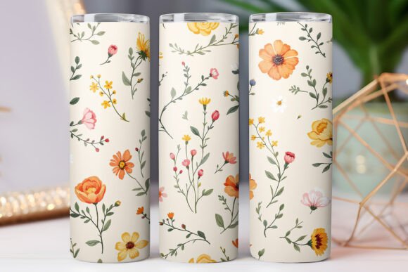 Floral Tumbler Wrap Graphics & Freebies