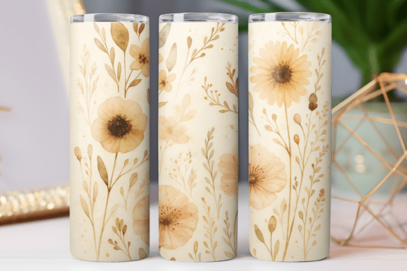 Flower Watercolor Pattern Tumbler Wrap: A Graphics Freebie Review