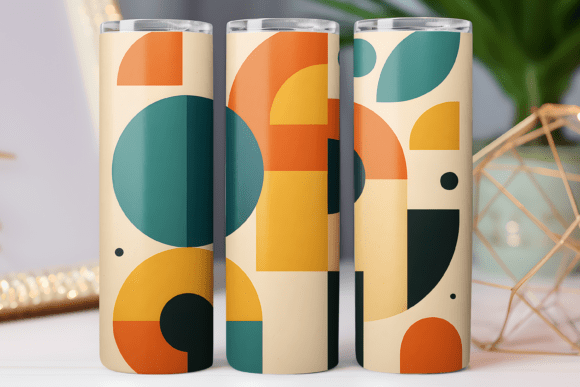 Geometric Tumbler Wrap Graphics for Crafters