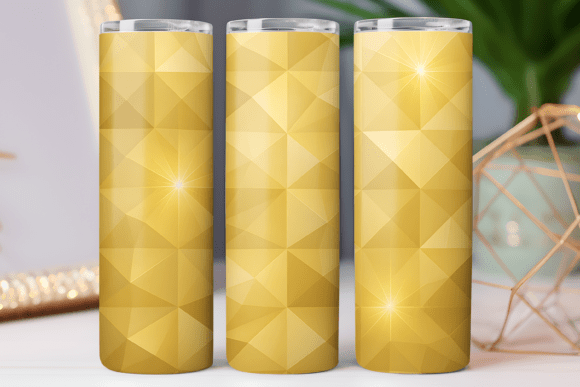 Golden Geometric Pattern Tumbler Wrap Graphics Review
