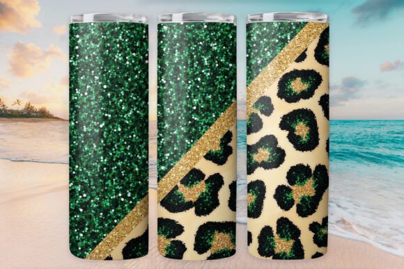 Green Leopard Glitter Tumbler Wrap 20oz Review