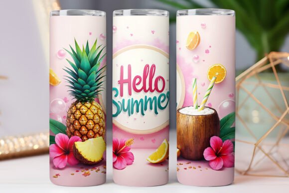 Hello Summer Tumbler Wrap: Free Graphics Review