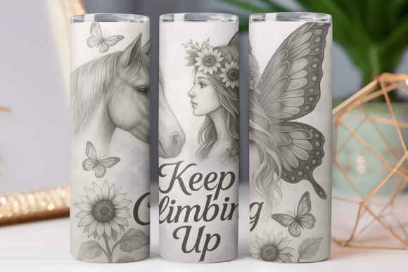 Horse Motivation Tumbler Wrap: Free Graphics for Editorial Design