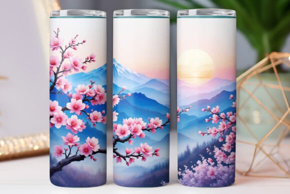 Japanese Nature Tumbler Wrap Design 20oz Graphics Freebies
