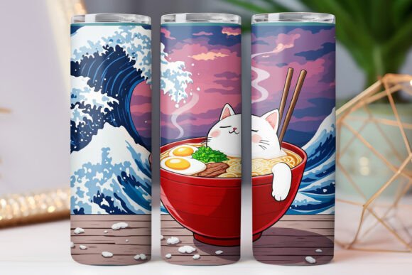 Japanese Ramen Tumbler Wraps 20oz Skinny: Free Graphics for Crafters