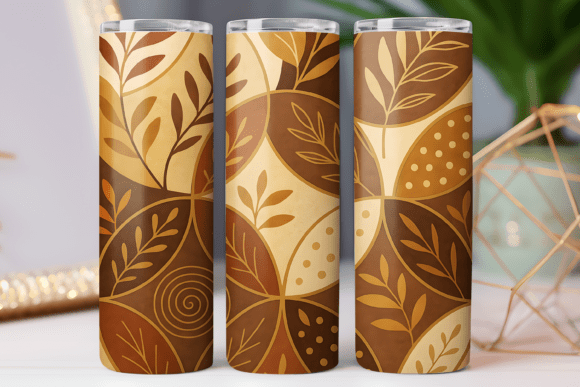 Leaf Geometric Tumbler Wrap: Freebies & Graphics for Branding