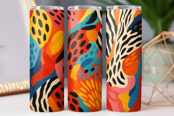 Leopard Abstract Pattern Tumbler Wrap: Graphics for Tumbler Wraps