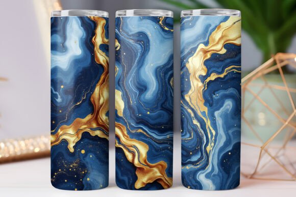 Marble Pattern Tumbler Blue Wrap 20oz Review