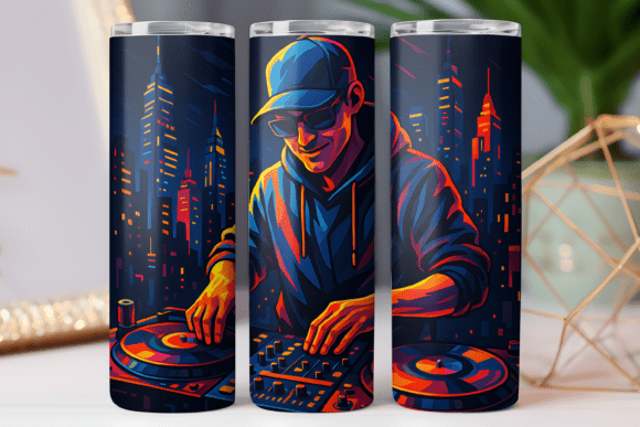 Music Dj Tumbler Wrap: Freebies Graphics for Branding