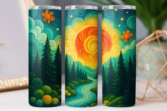 Nature Abstract Pattern Tumbler Wrap: Graphics & Tumbler Wraps