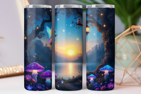 Night Magical Art Tumbler Wrap 20oz Jpg