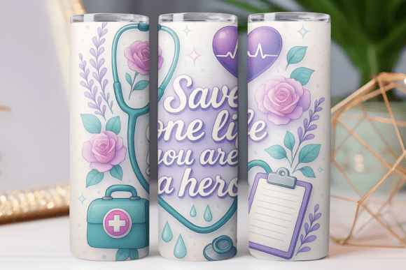 Saver Nurse Tumbler Wrap 20oz Skinny Png: Graphics & Freebies Review