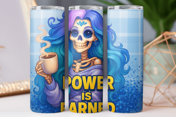 Skeleton Women Floral Quote Tumbler Wrap Graphics Review
