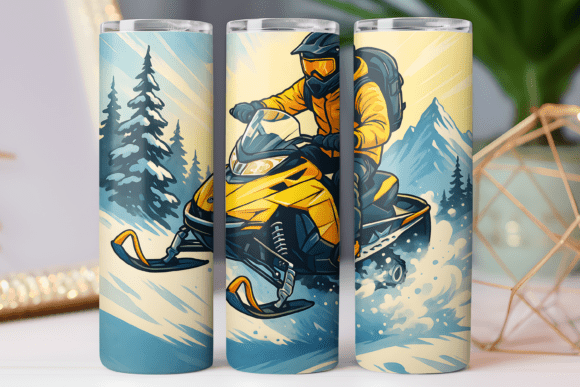 Snowmobile Outdoor Adventure Tumbler PNG: Freebie Graphics Review