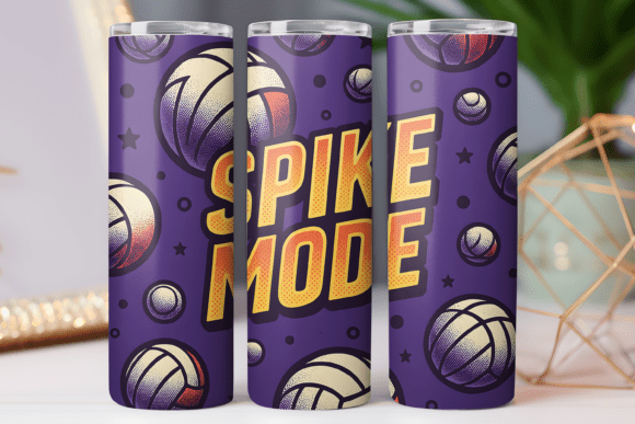 Spike Mode Volleyball: Graphics for Tumbler Wraps