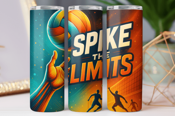 Spike the Limit Volleyball Tumbler Wrap Graphics Review