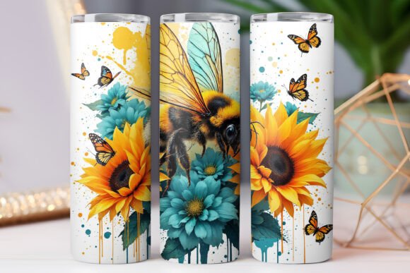 Sunflower Tumbler Wrap Design: Freebie Graphics Review