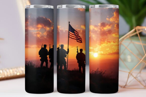 Us Veteran Tumbler Wrap Soldier Group: Graphics & Freebies