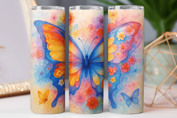 Watercolor Animal Tumbler Wrap Skinny Graphics for Tumbler Wraps