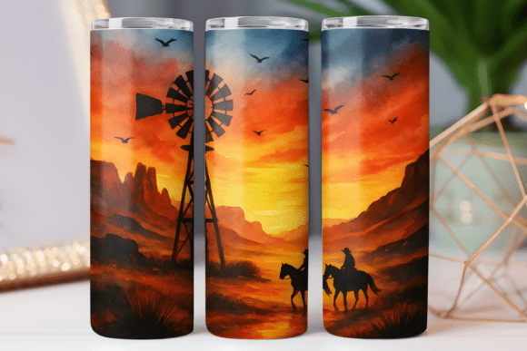 Western Outdoor Adventure Tumbler Wrap – Free Graphics for Local Brands