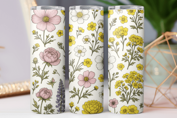 Wildflower Pattern Tumbler Wraps Graphics Review